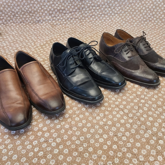 Lot of dress shoes ECCO, Reaction Kenneth Cole, Tasso Elba 12M - Picture 1 of 16